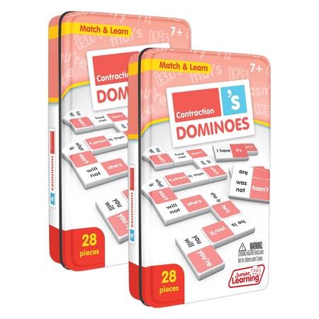 Junior Learning Contraction Match & Learn Dominoes, 2PK JL664